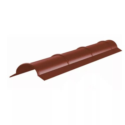ZENSTEEL Gerincelem trapézlemezhez, Fényes téglavörös RAL8004, Hossz: 2000mm