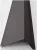 ZENSTEEL Oromszegély, Matt szürkésbarna RAL8019 Hossz: 2000mm