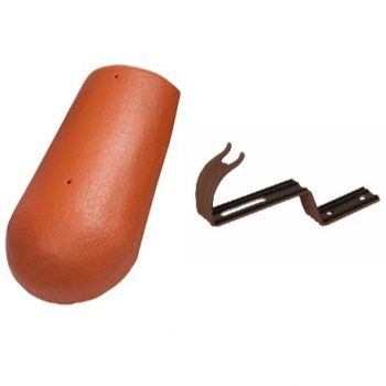   Bramac Római Star téglavörös Kezdő élgerinc cserép rögzítőkkel SET