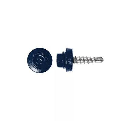 ZENSTEEL Rögzítő csavar fémhez, RAL5010 fényes (kék) - 4,8*19mm - 50db