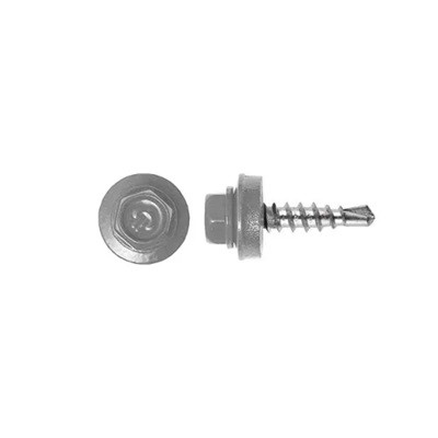 ZENSTEEL Rögzítő csavar fémhez, RAL9006 fényes (alumínium szürke) - 4,8*19mm - 50db