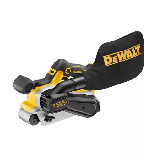 Dewalt 18V XR akkus szalagcsiszoló, akku és töltő nélkül, papírdobozban